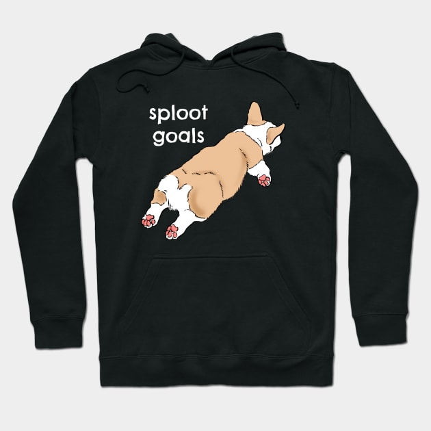 Funny Corgi Sploot Hoodie by sockdogs